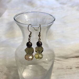 DELETING SOON Smoky Gray Dangle Earrings Handmade